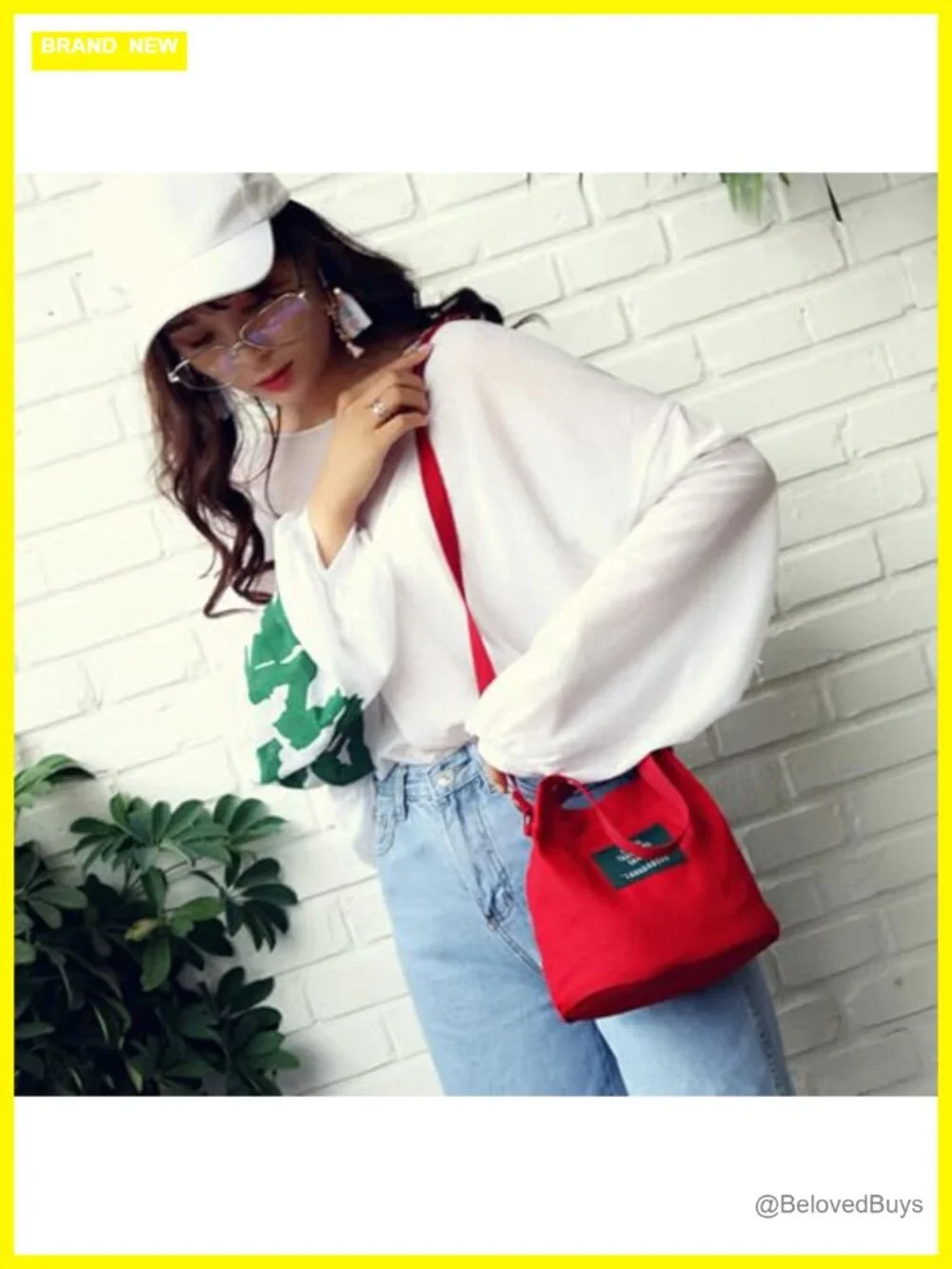Large Canvas Tote Handbag Crossbody Shoulder Bag